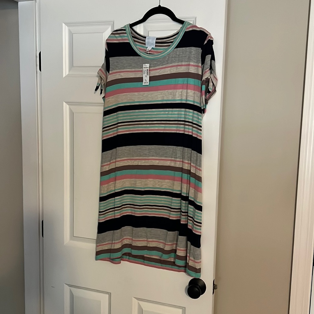 Womens beach dress striped